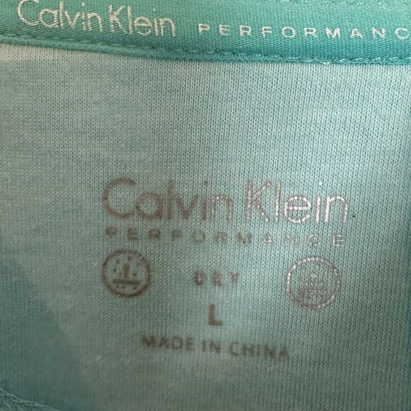 EUC Calvin Klein 3/4 Hoodie, Light Blue (heathered), Size L - Picture 3 of 4